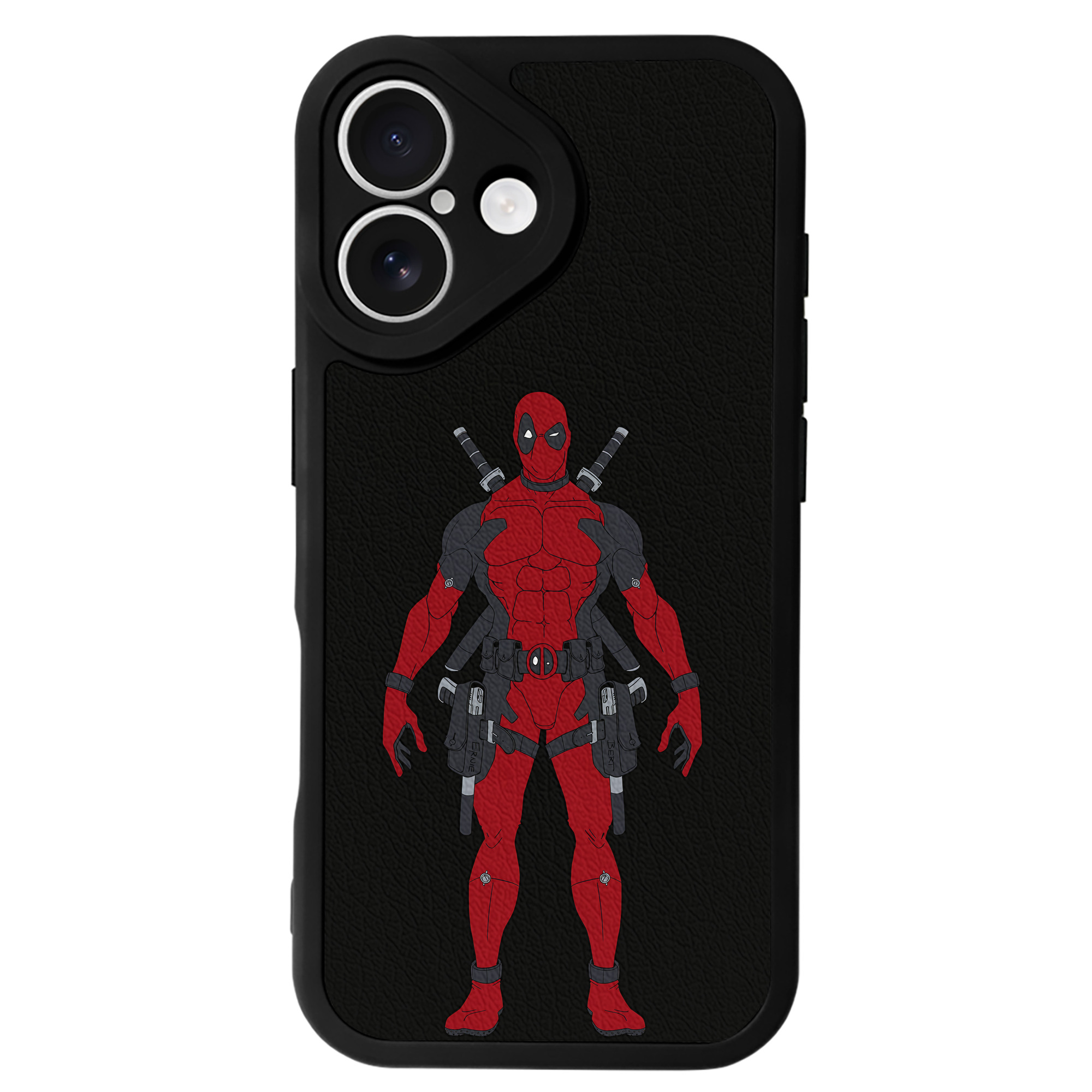 （画像用） Deadpool デッドプール 【iPhone 16シリーズ対応】シリコンスマホケース（レザー調） 材質：シリコン